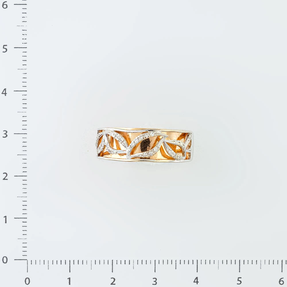 Кольцо с бриллиантом из красного золота 585 пробы