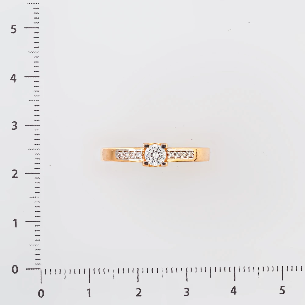 Кольцо с фианитом из красного золота 585 пробы Кольцо с фианитом из красного золота 585 пробы