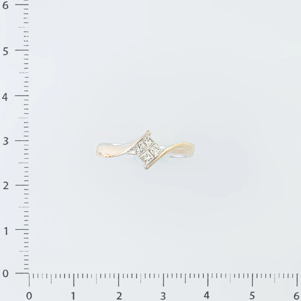 Кольцо с бриллиантом из белого золота 585 пробы