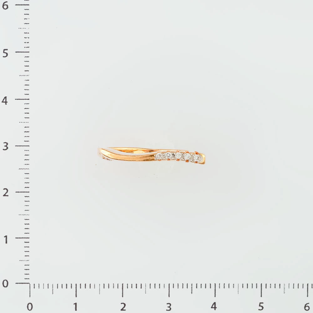 Кольцо с бриллиантом из красного золота 585 пробы