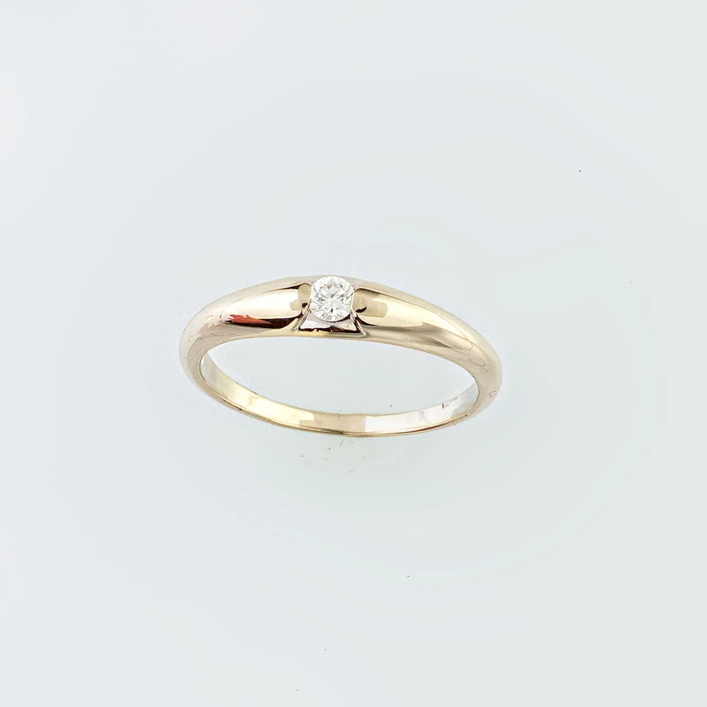 Кольцо с бриллиантом из белого золота 585 пробы