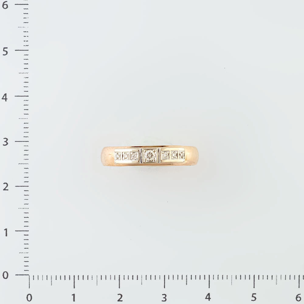 Кольцо с бриллиантом из красного золота 585 пробы