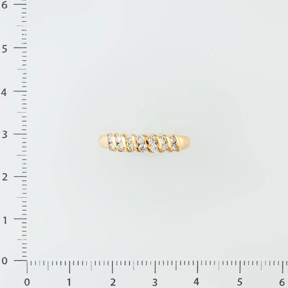 Кольцо с бриллиантом из желтого золота 585 пробы