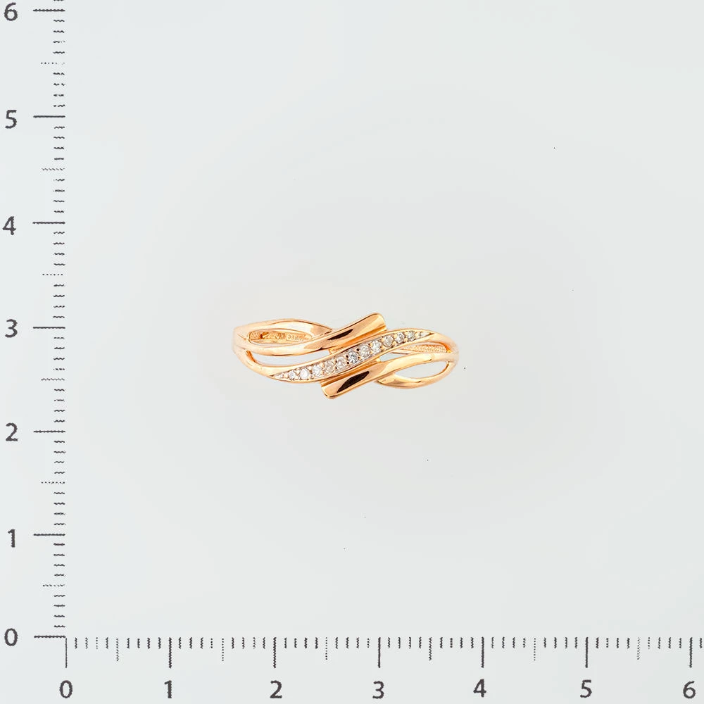 Кольцо с бриллиантом из красного золота 585 пробы