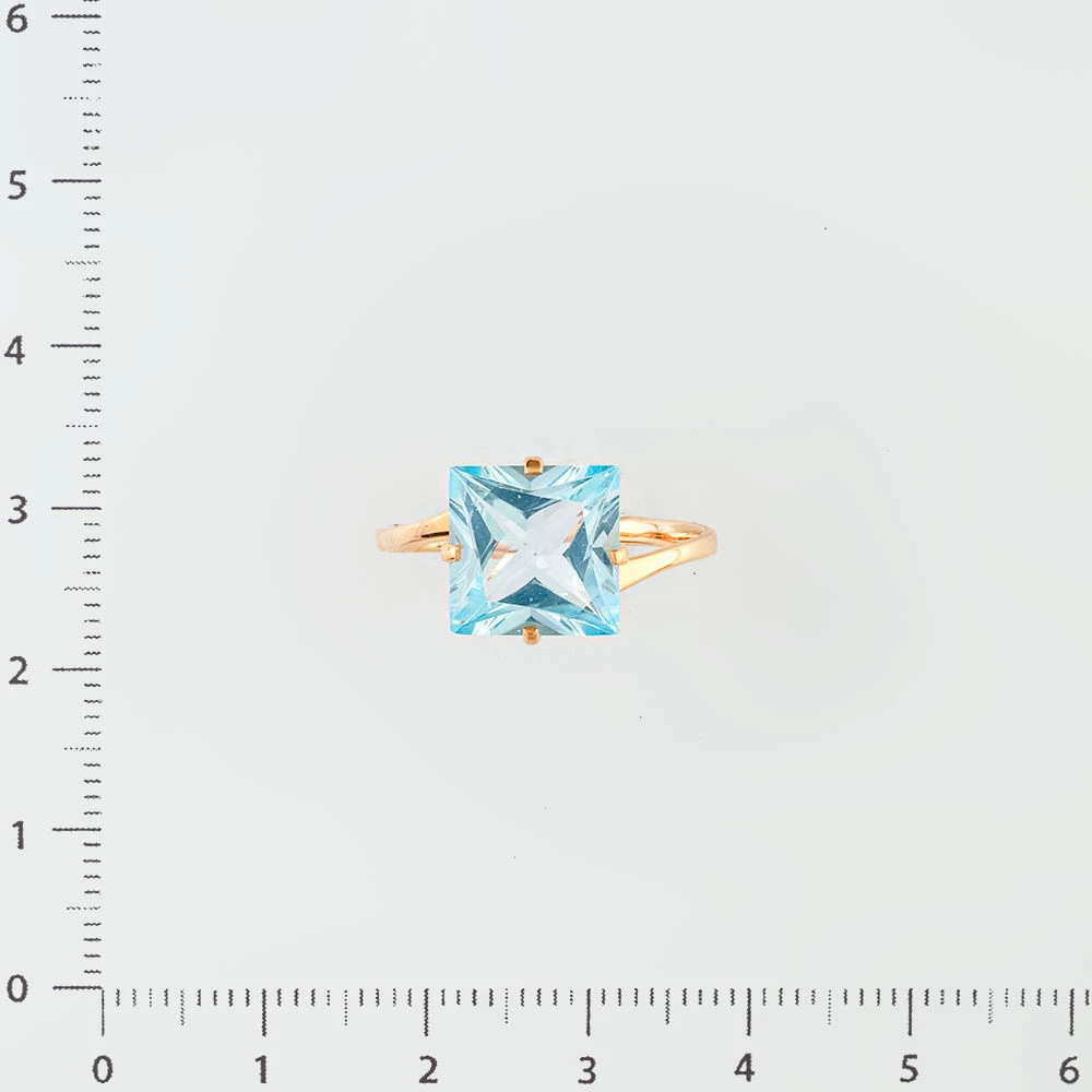 Кольцо с топазом из красного золота 585 пробы Кольцо с топазом из красного золота 585 пробы