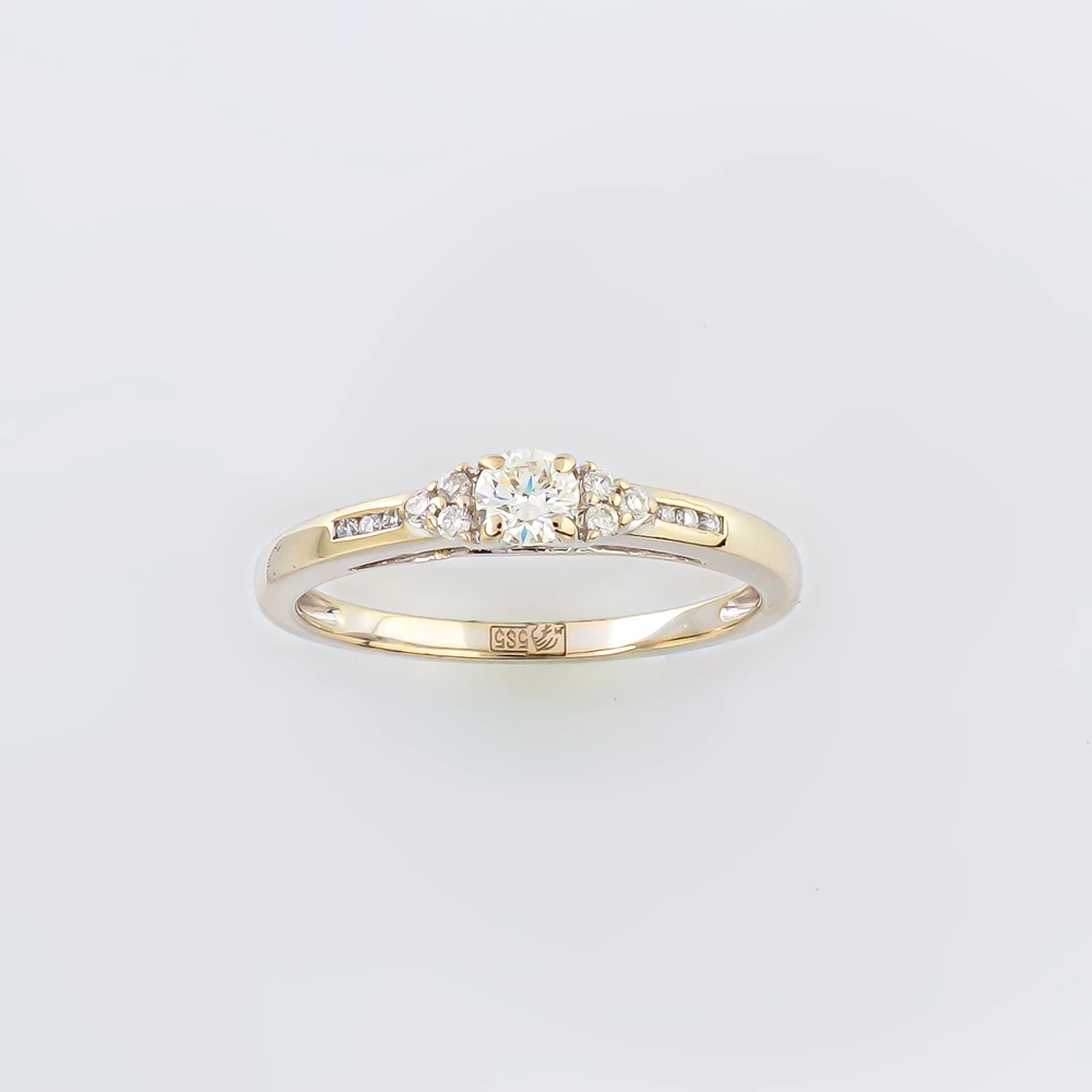 Кольцо с бриллиантом из белого золота 585 пробы