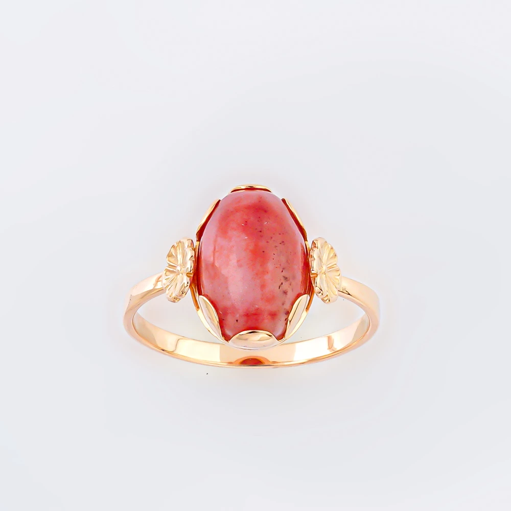 Кольцо с кварцем из красного золота 583 пробы Кольцо с кварцем из красного золота 583 пробы