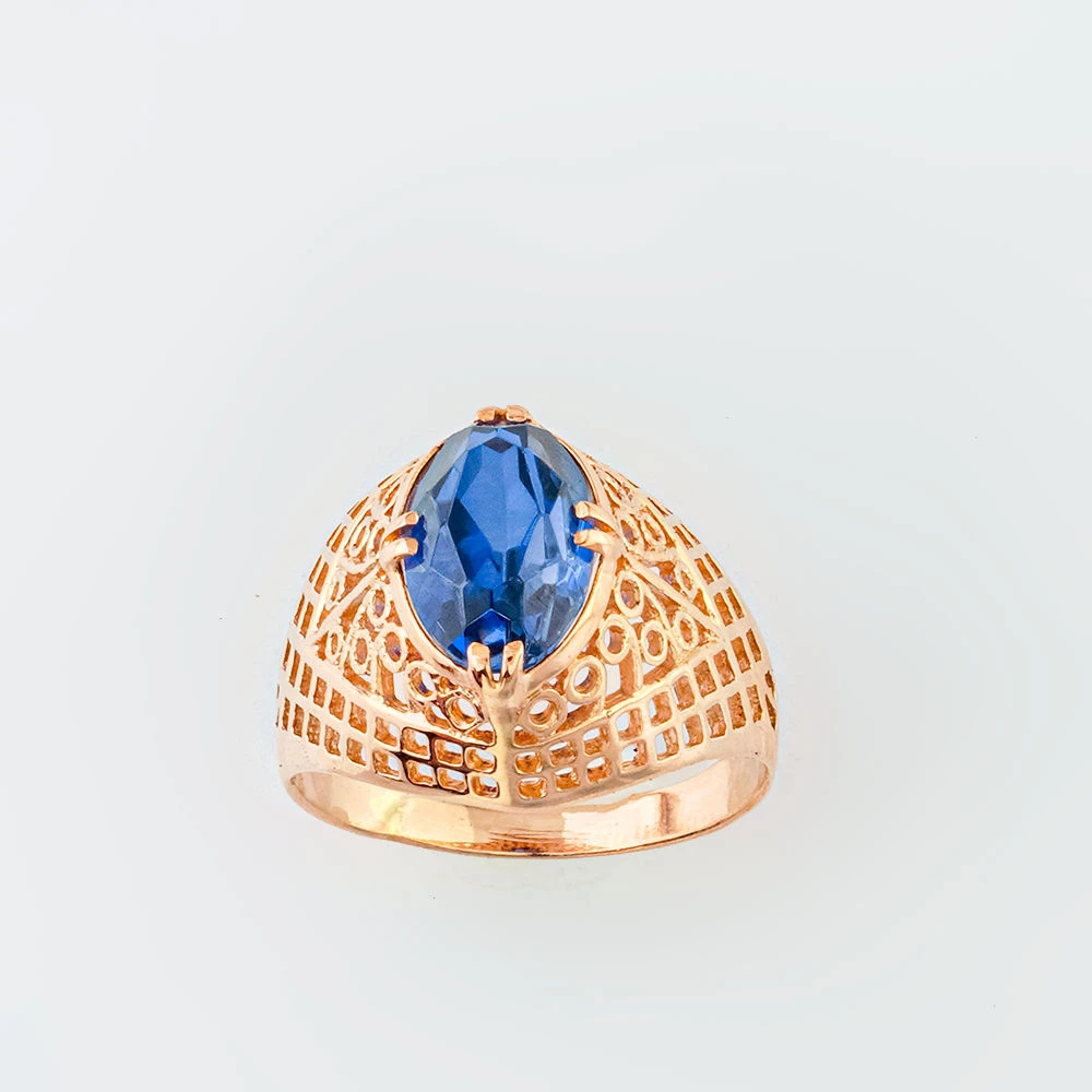 Кольцо с фианитом из красного золота 583 пробы Кольцо с фианитом из красного золота 583 пробы