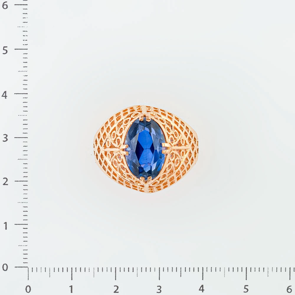 Кольцо с фианитом из красного золота 583 пробы Кольцо с фианитом из красного золота 583 пробы