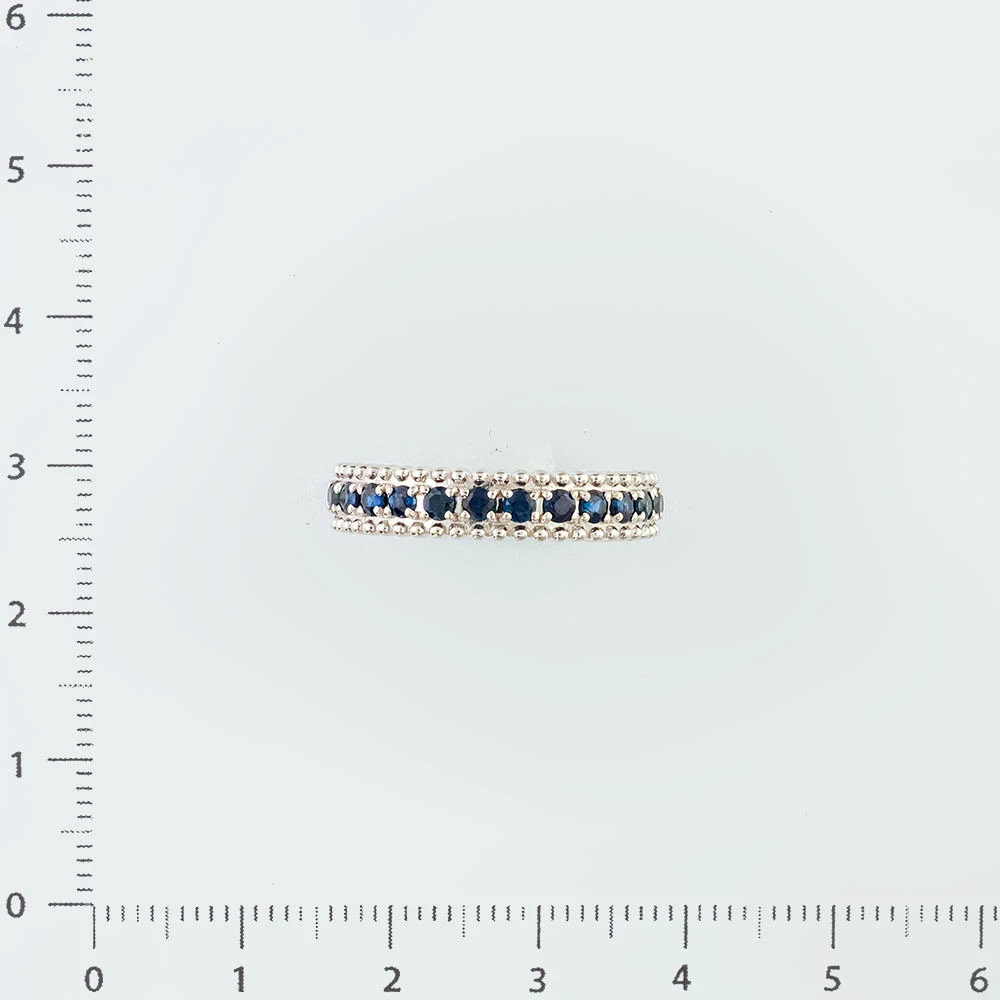 Кольцо с сапфиром из белого золота 585 пробы