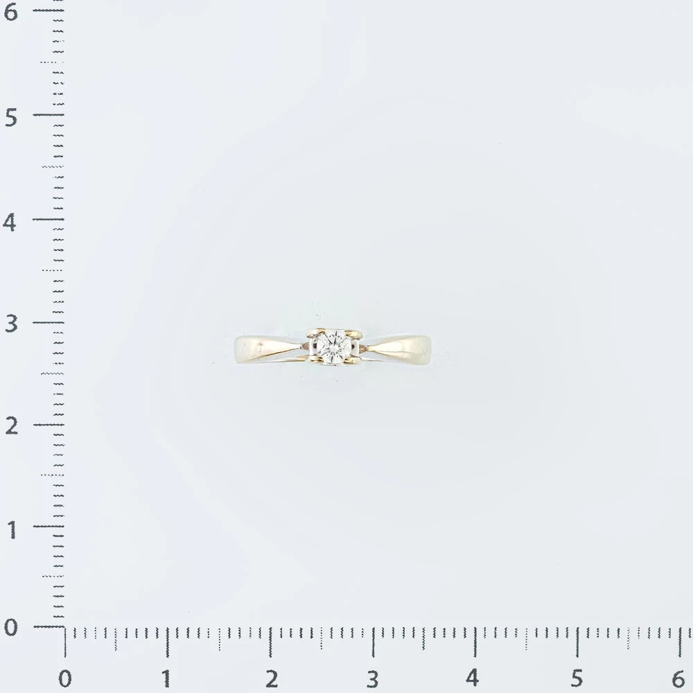 Кольцо с бриллиантом из белого золота 585 пробы