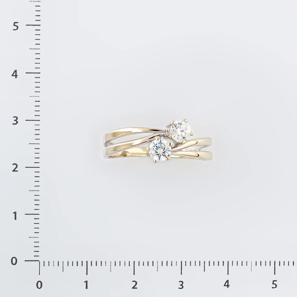 Кольцо с фианитом из белого золота 585 пробы Кольцо с фианитом из белого золота 585 пробы