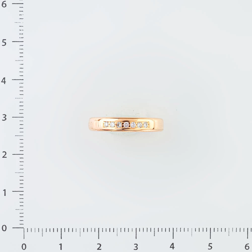 Кольцо с бриллиантом из красного золота 585 пробы