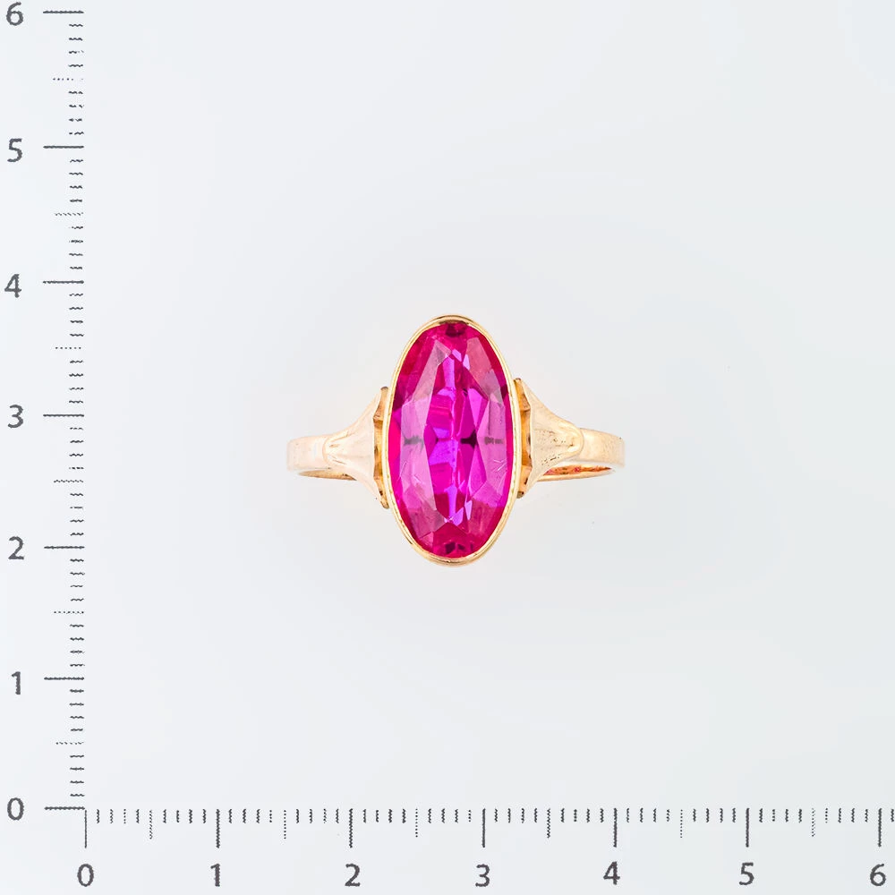 Кольцо с фианитом из красного золота 583 пробы Кольцо с фианитом из красного золота 583 пробы