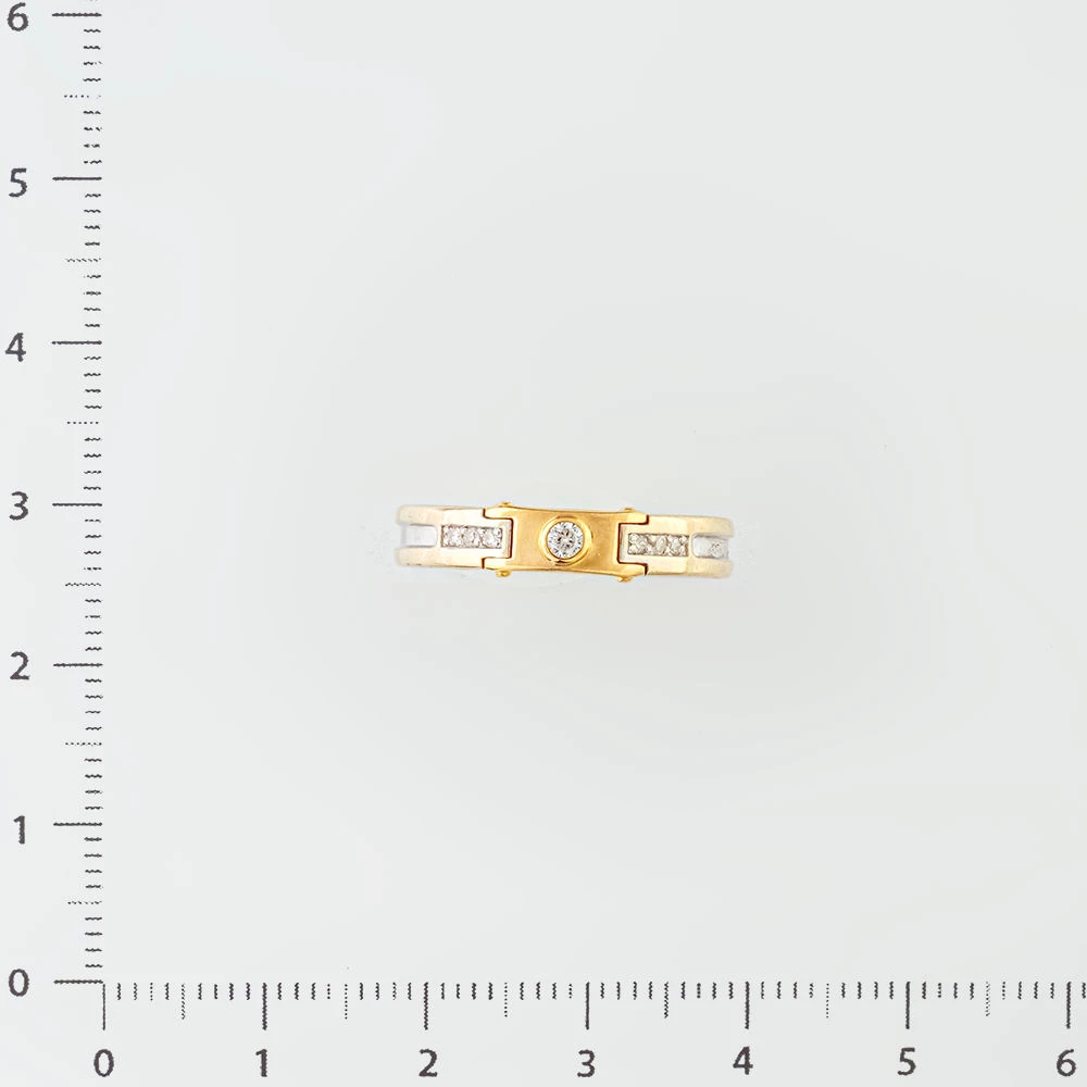 Кольцо с бриллиантом из желтого золота 750 пробы