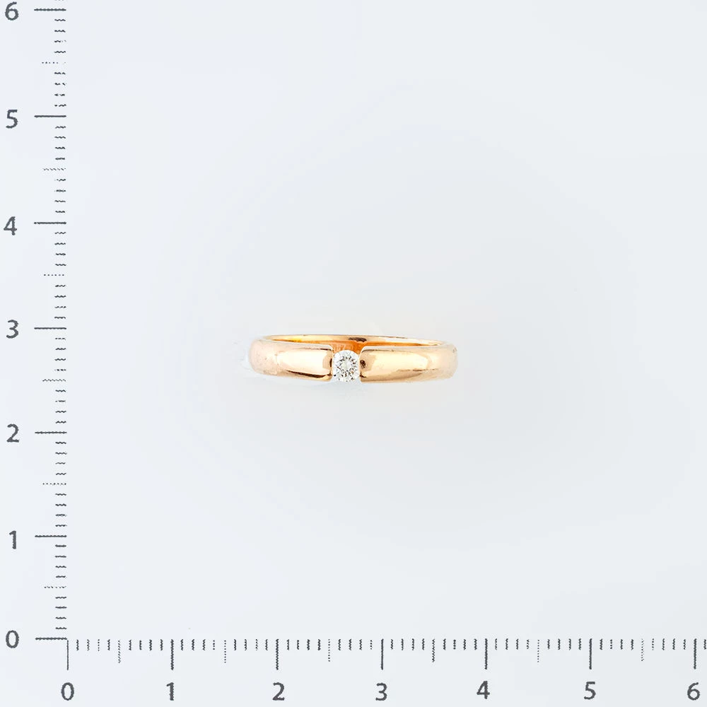 Кольцо с бриллиантом из красного золота 585 пробы Кольцо с бриллиантом из красного золота 585 пробы