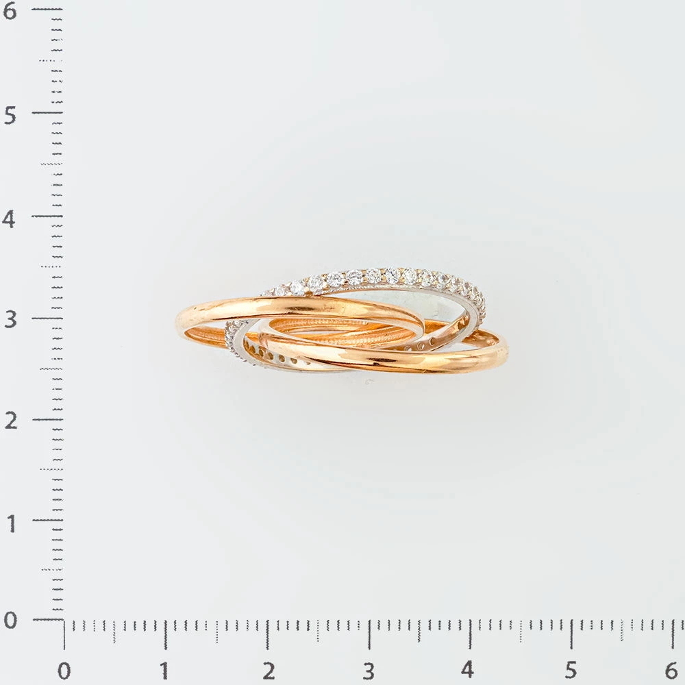 Кольцо с фианитом из красного золота 585 пробы Кольцо с фианитом из красного золота 585 пробы