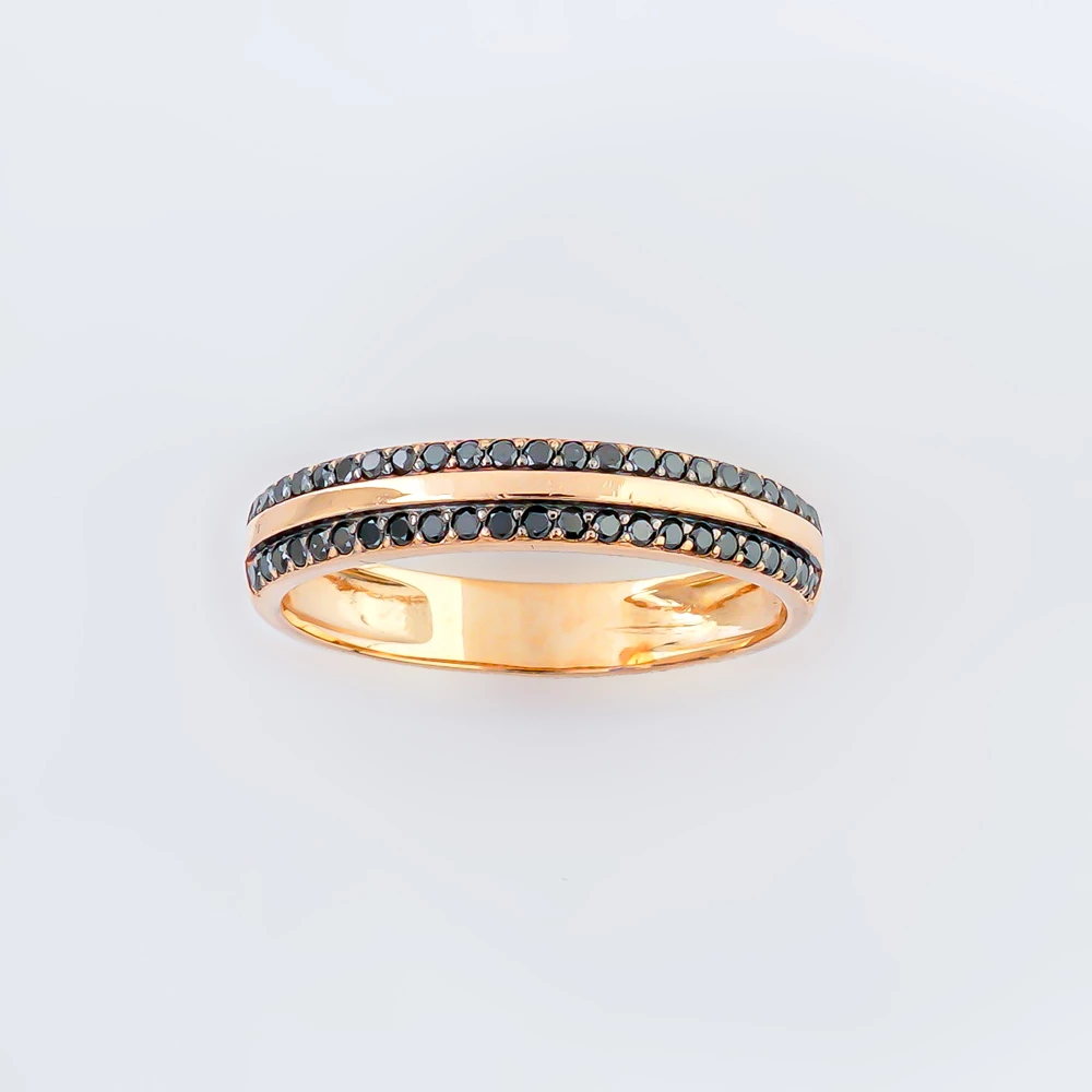 Кольцо с бриллиантом из красного золота 585 пробы