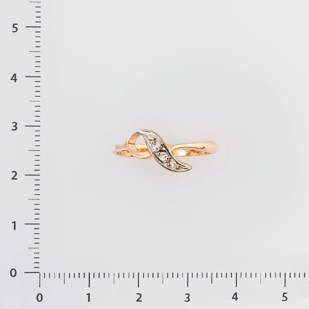 Кольцо с бриллиантом из красного золота 583 пробы