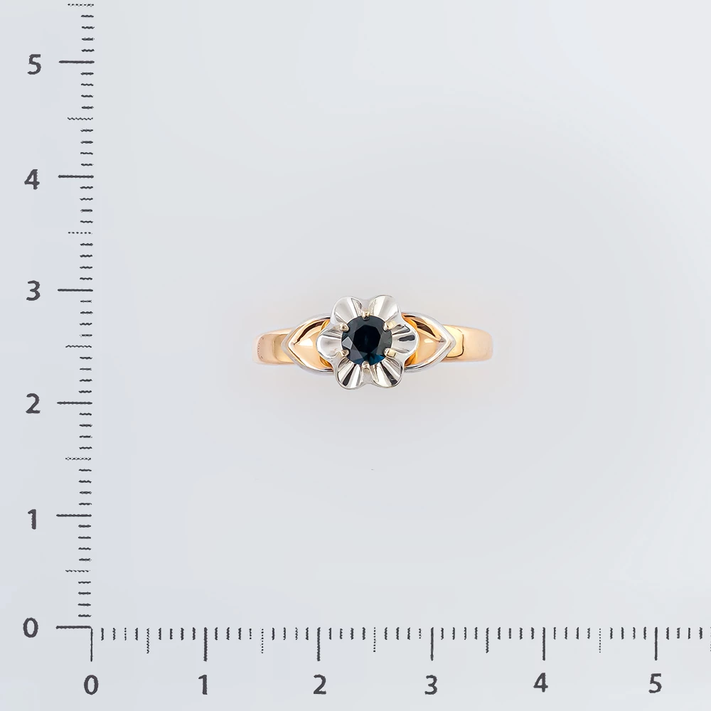 Кольцо с сапфиром из красного золота 585 пробы Кольцо с сапфиром из красного золота 585 пробы