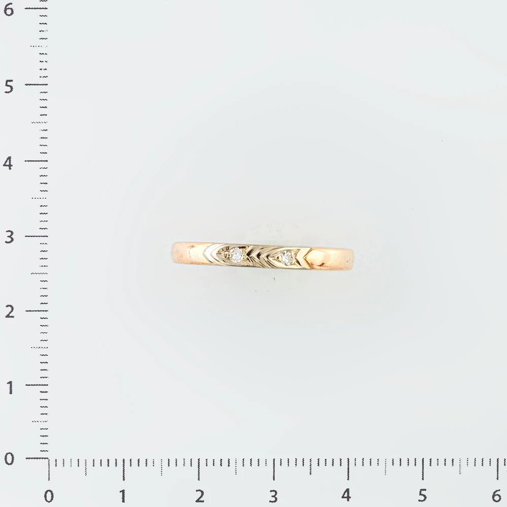 Кольцо с бриллиантом из красного золота 585 пробы