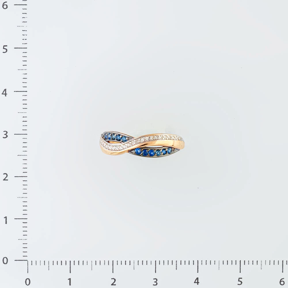 Кольцо с сапфиром из красного золота 585 пробы Кольцо с сапфиром из красного золота 585 пробы