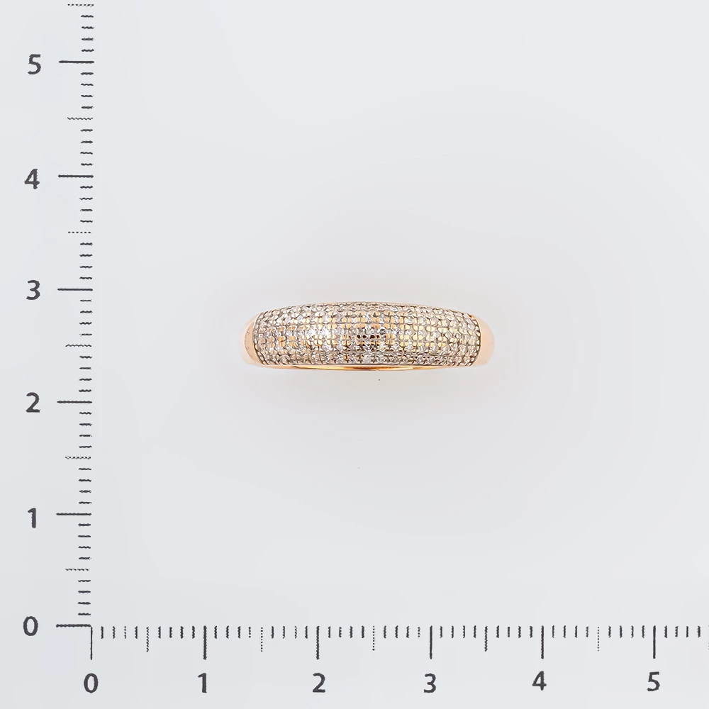 Кольцо с бриллиантом из красного золота 585 пробы