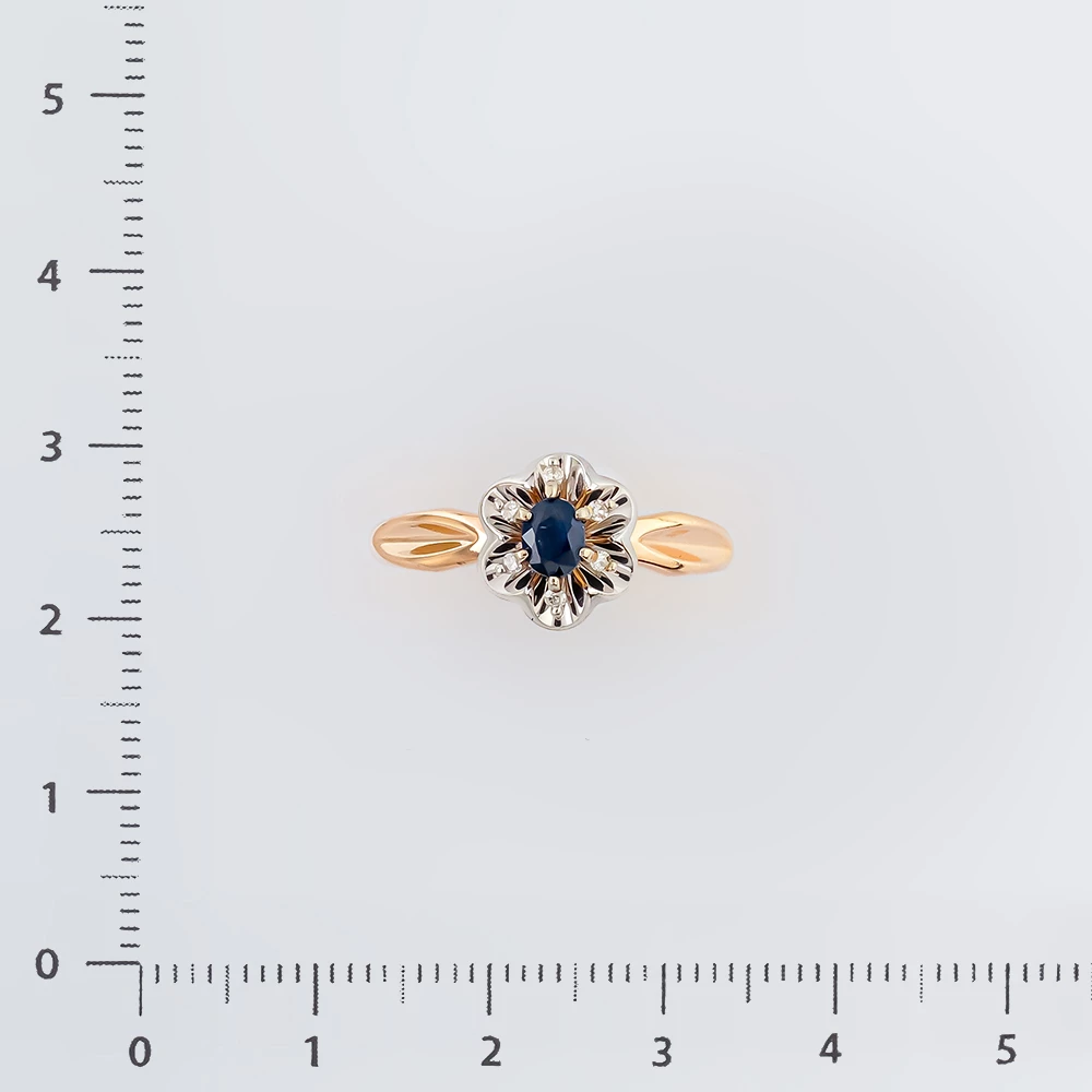 Кольцо с сапфиром из красного золота 585 пробы Кольцо с сапфиром из красного золота 585 пробы