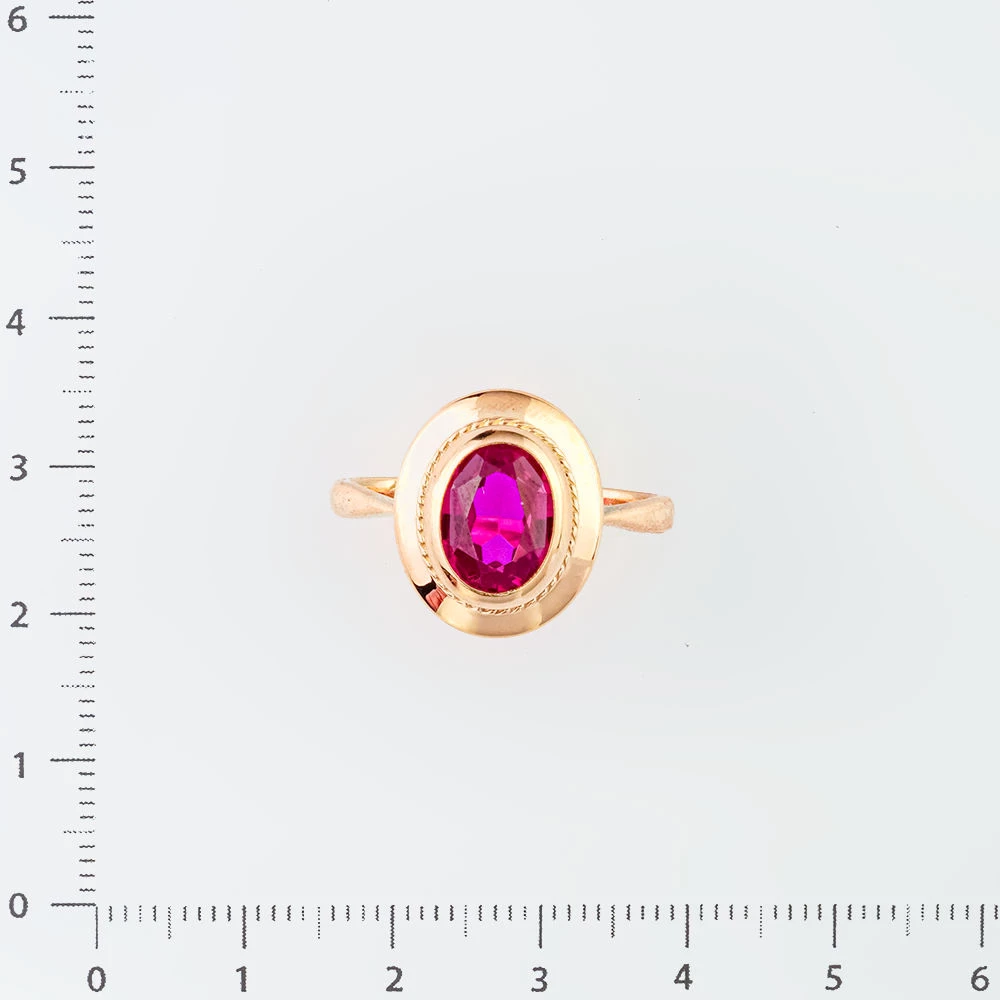 Кольцо с фианитом из красного золота 583 пробы Кольцо с фианитом из красного золота 583 пробы