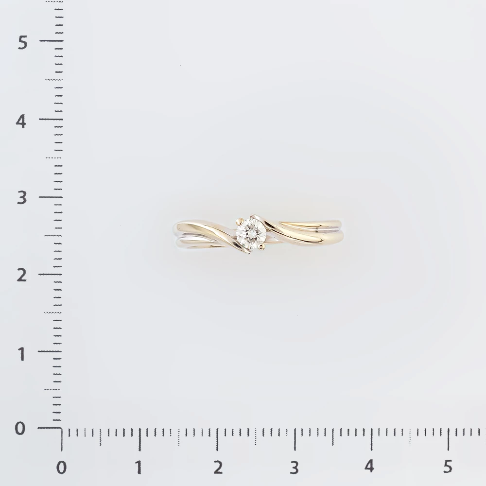 Кольцо с бриллиантом из белого золота 585 пробы