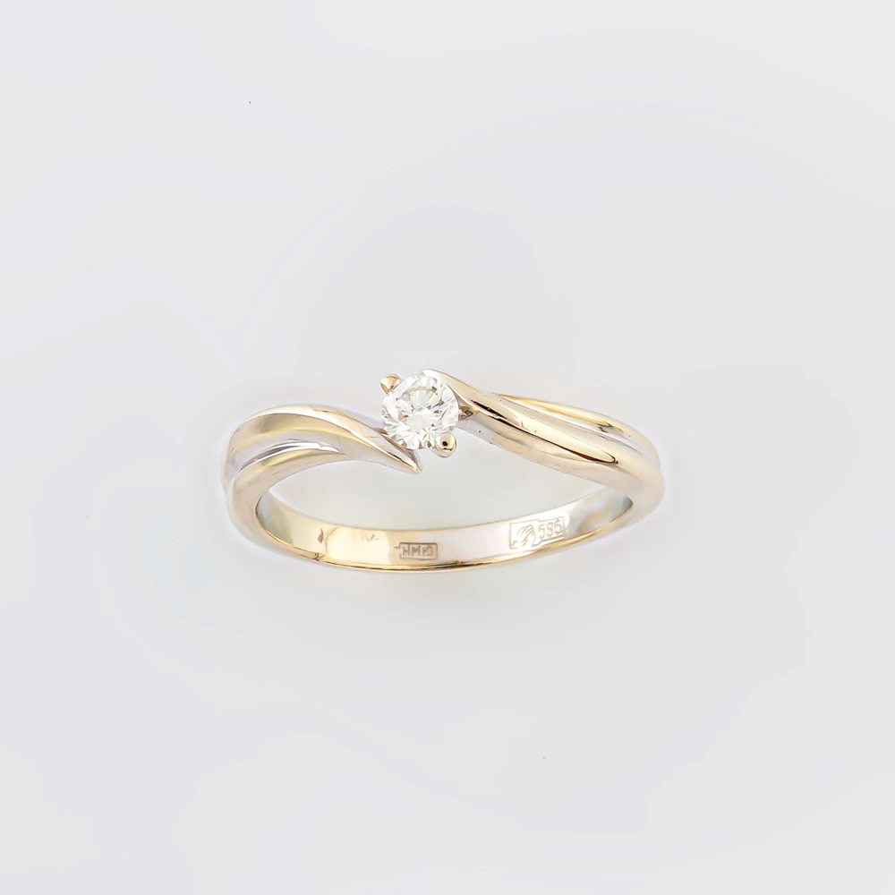 Кольцо с бриллиантом из белого золота 585 пробы