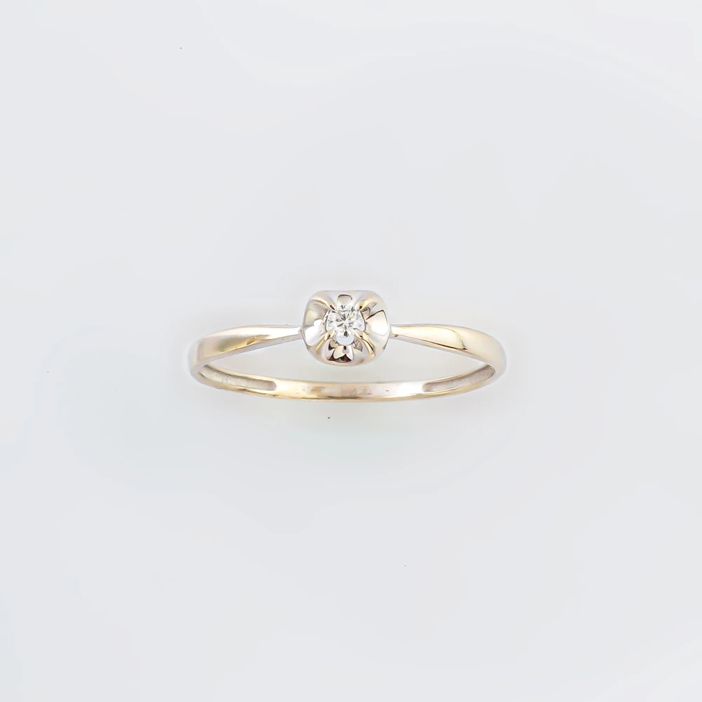 Кольцо с бриллиантом из белого золота 585 пробы