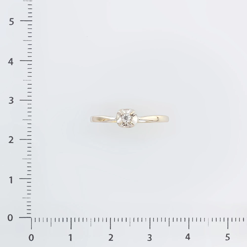 Кольцо с бриллиантом из белого золота 585 пробы