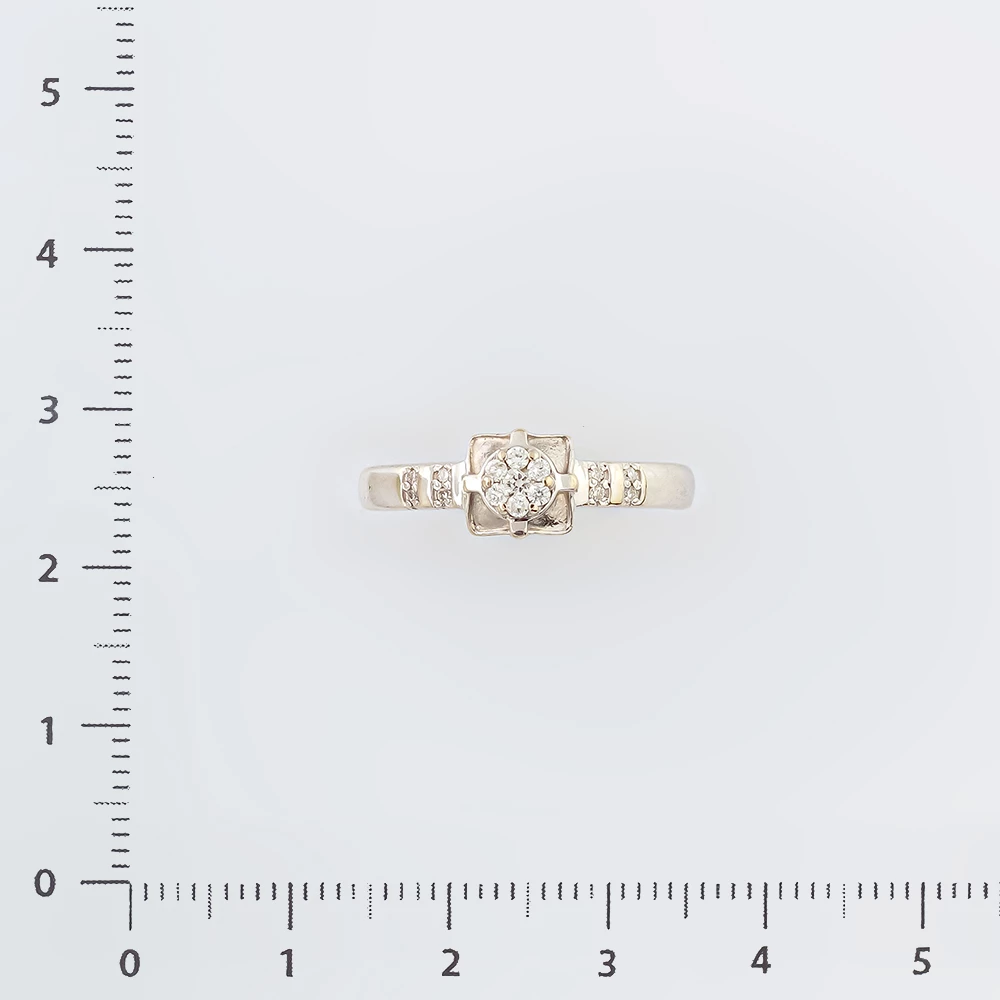 Кольцо с бриллиантом из белого золота 585 пробы