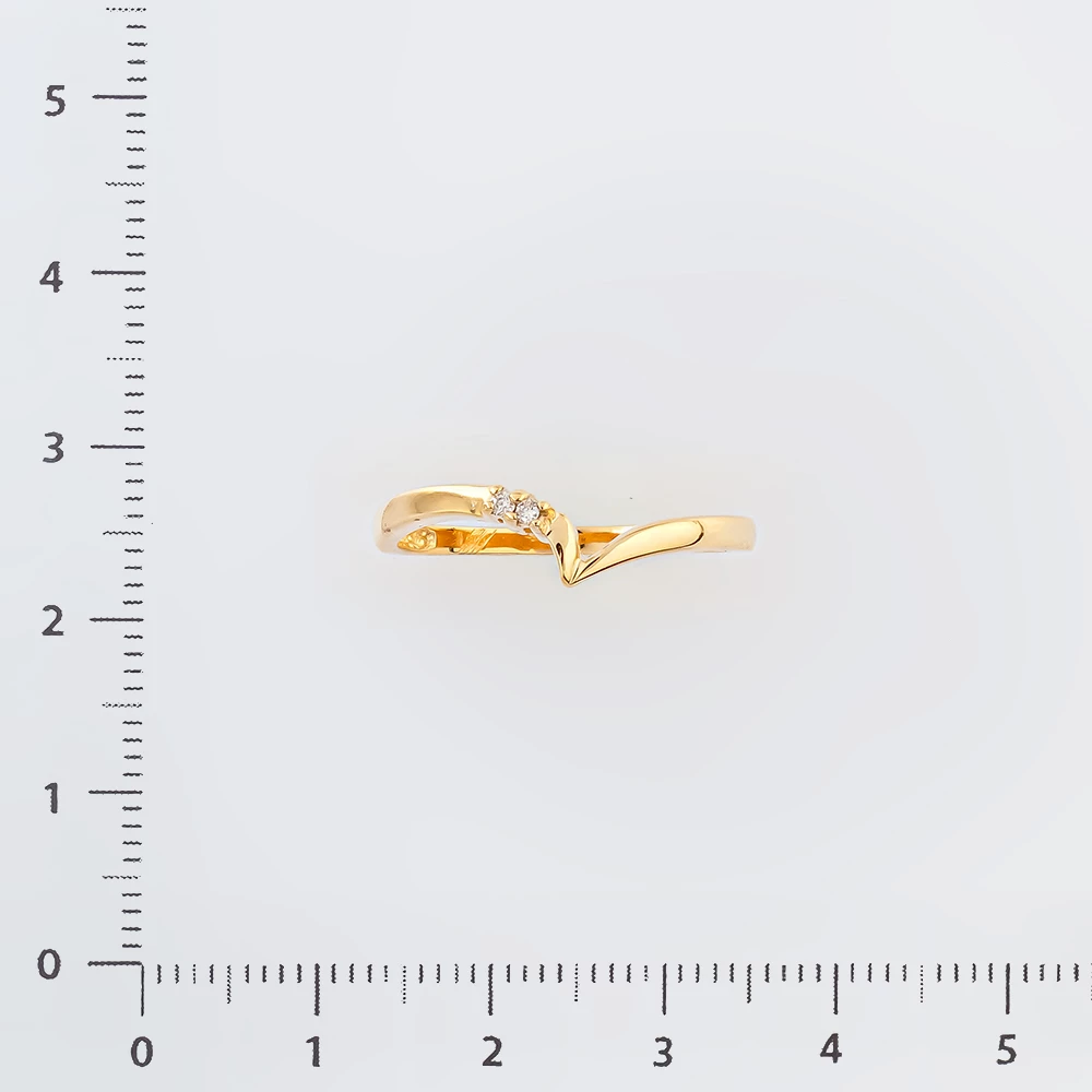 Кольцо с бриллиантом из желтого золота 585 пробы