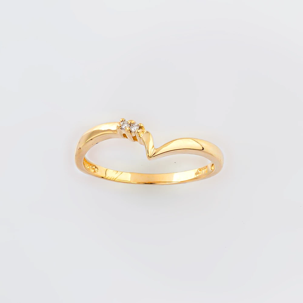 Кольцо с бриллиантом из желтого золота 585 пробы