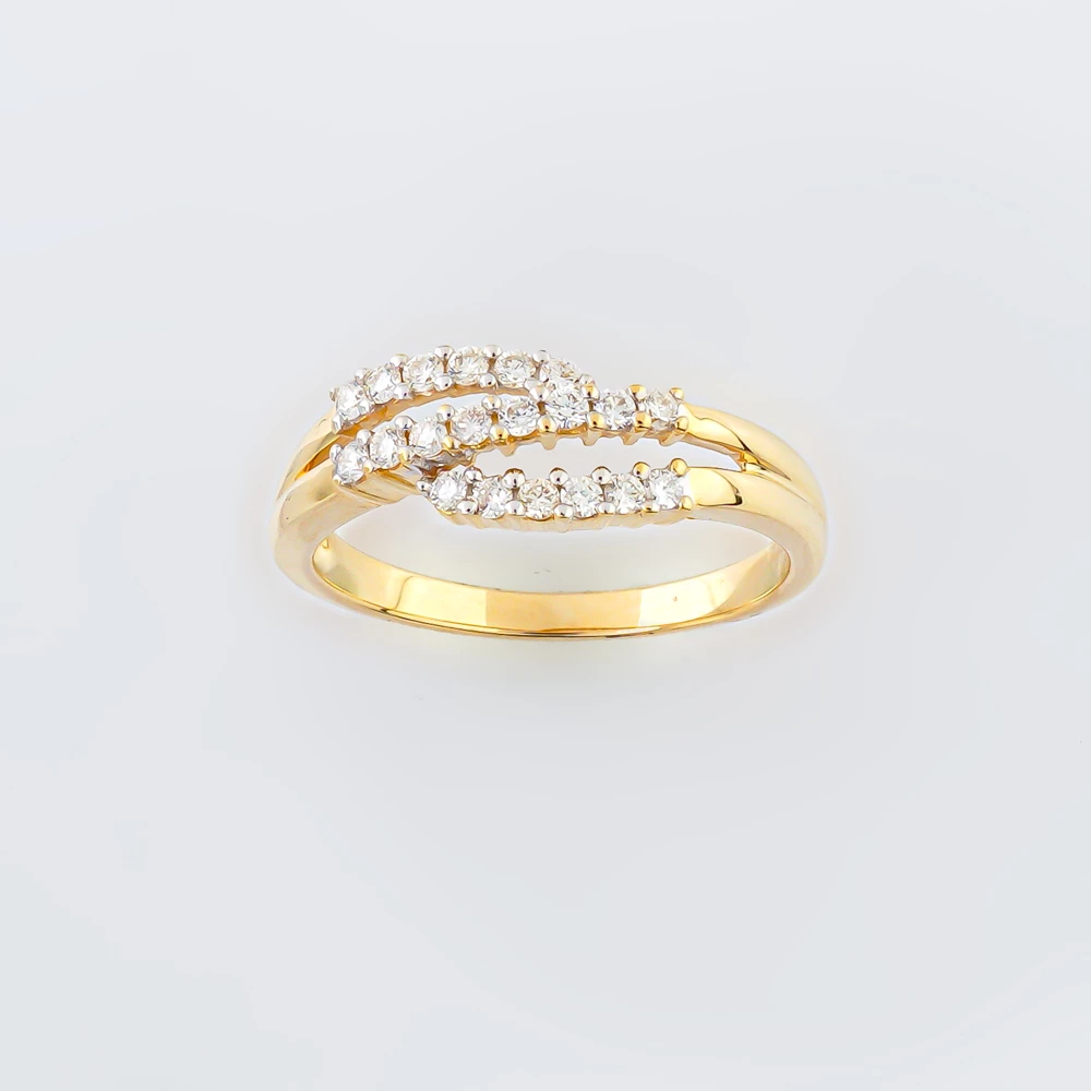 Кольцо с бриллиантом из красного золота 585 пробы