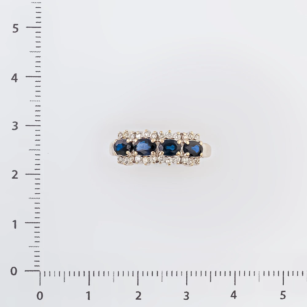 Кольцо с сапфиром из белого золота 585 пробы Кольцо с сапфиром из белого золота 585 пробы