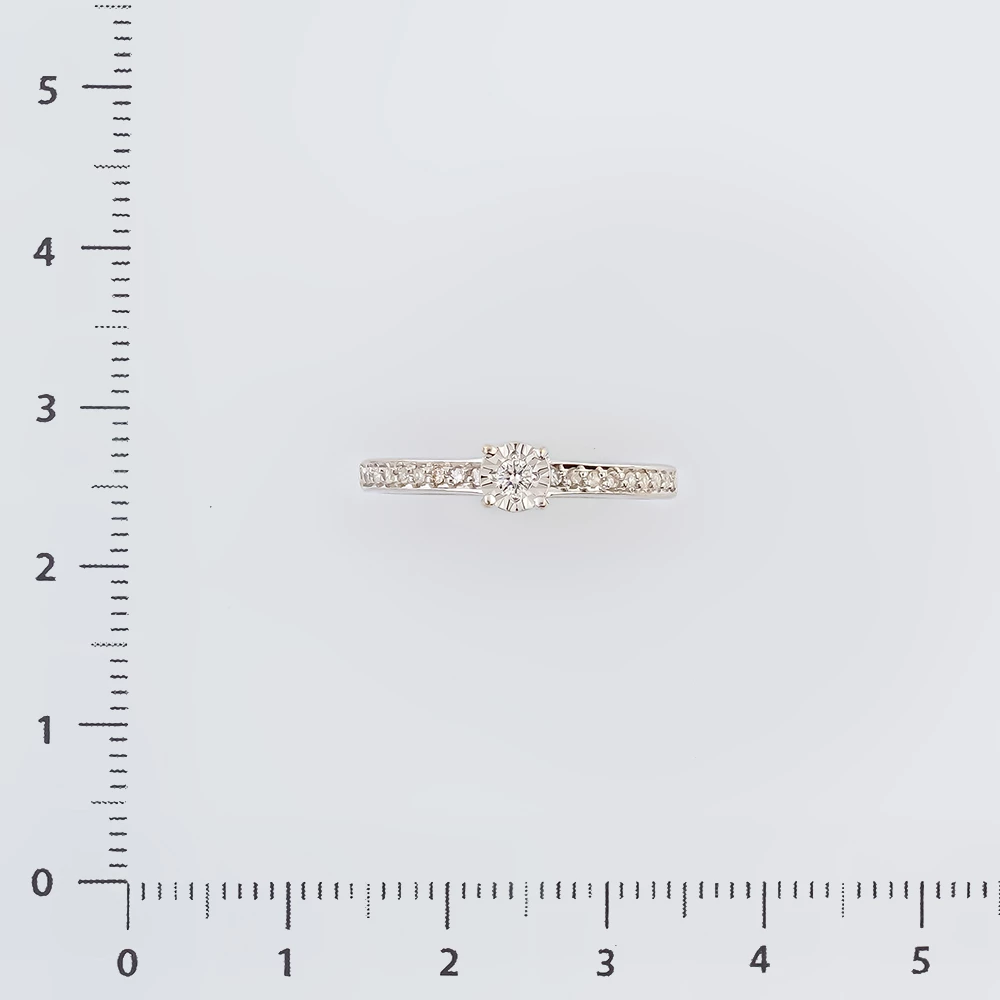 Кольцо с бриллиантом из белого золота 585 пробы