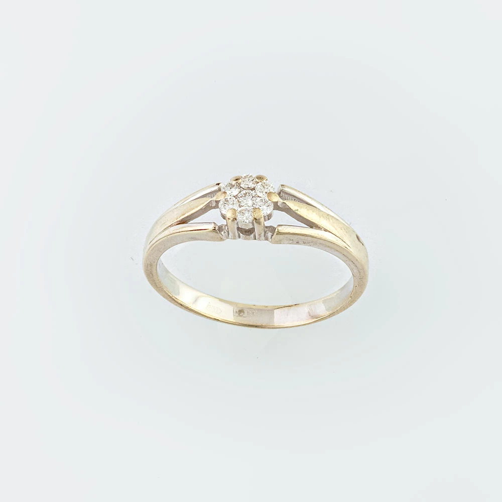 Кольцо с бриллиантом из белого золота 585 пробы