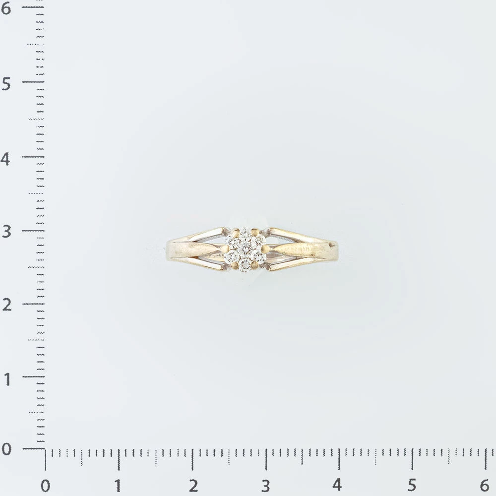 Кольцо с бриллиантом из белого золота 585 пробы