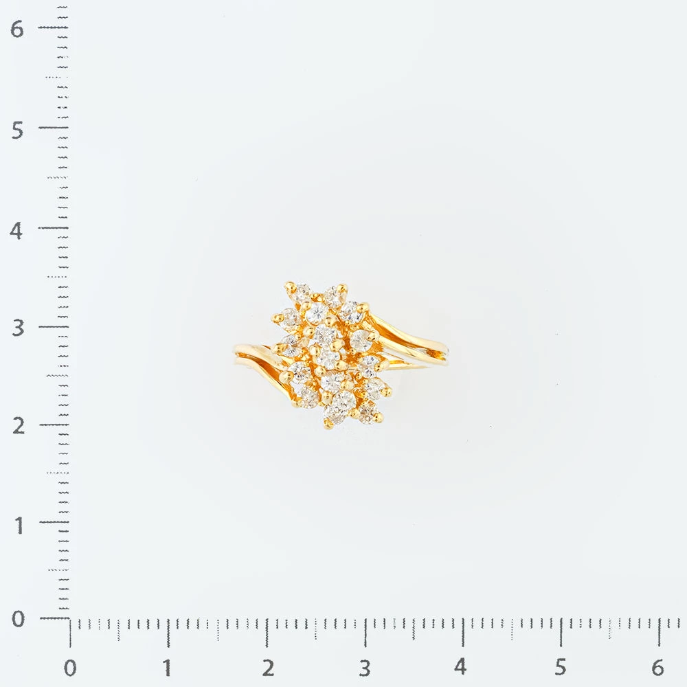 Кольцо с бриллиантом из желтого золота 585 пробы