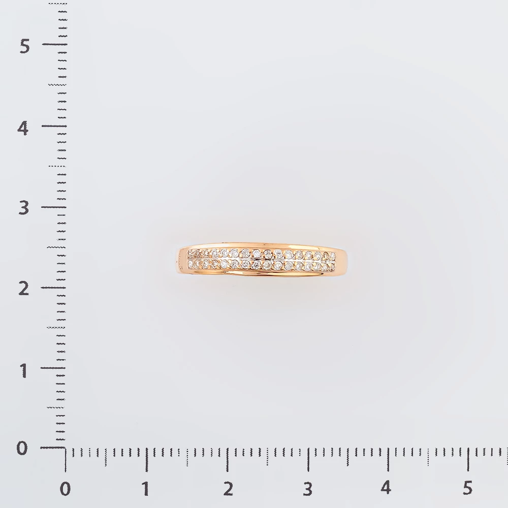 Кольцо с бриллиантом из красного золота 585 пробы