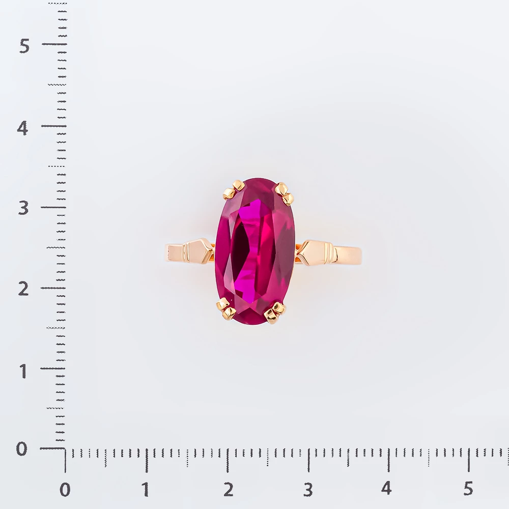 Кольцо с фианитом из красного золота 585 пробы Кольцо с фианитом из красного золота 585 пробы