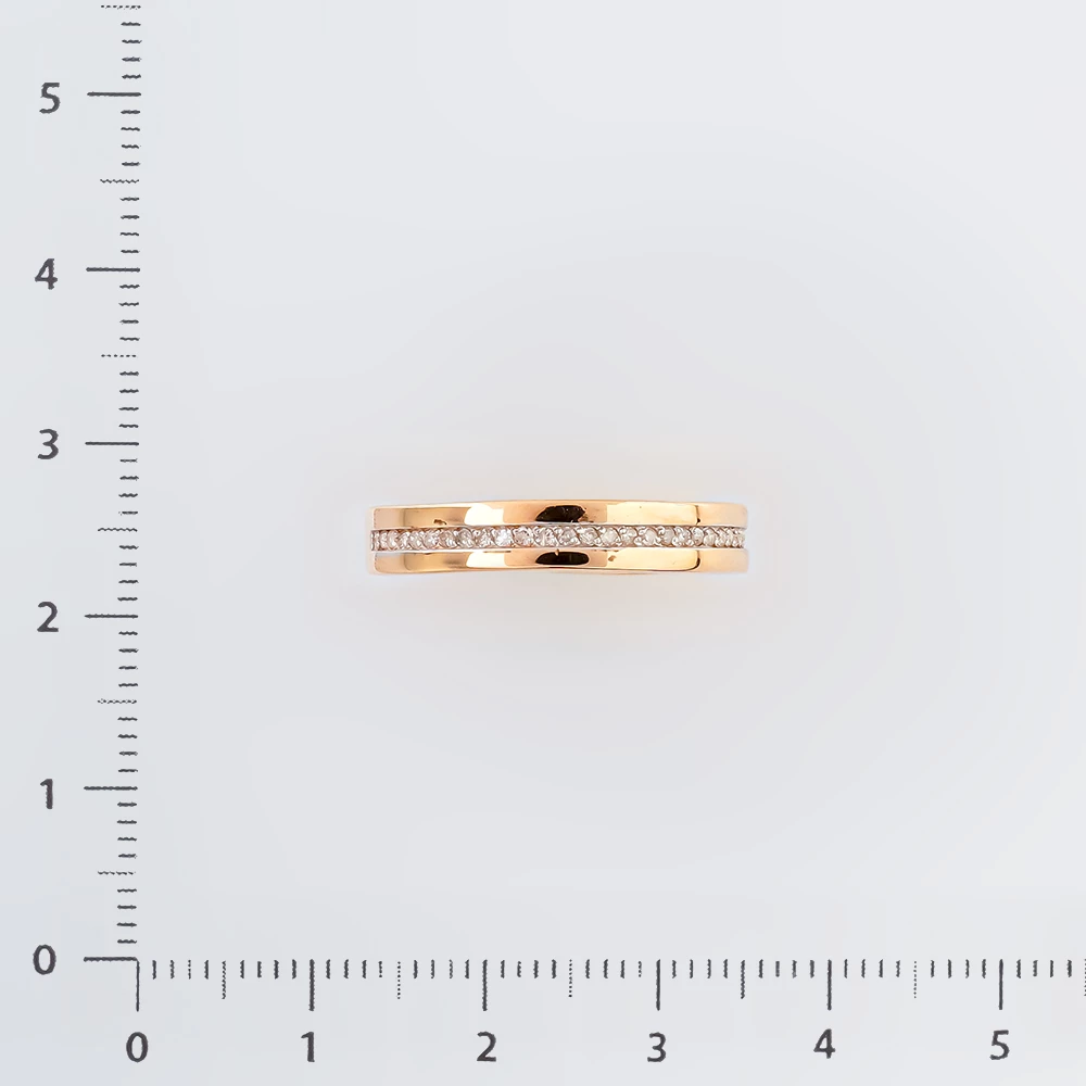 Кольцо с бриллиантом из красного золота 585 пробы