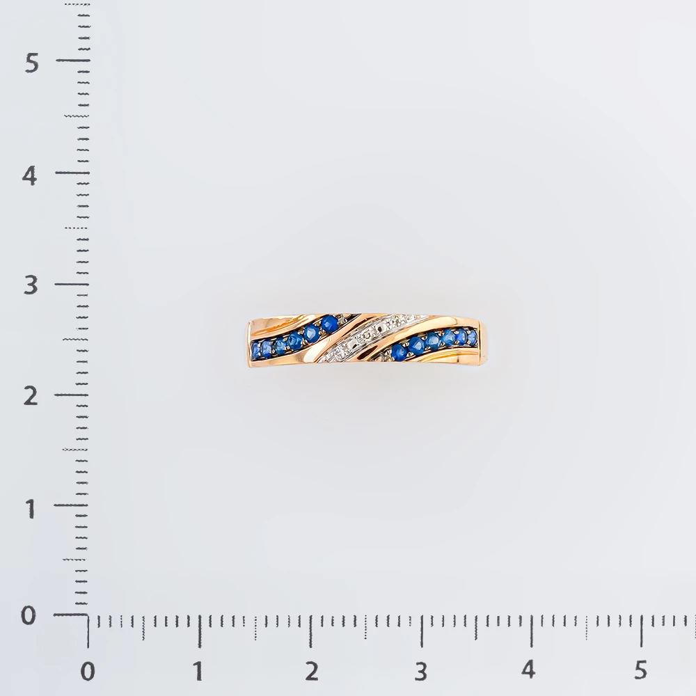 Кольцо с сапфиром из красного золота 585 пробы Кольцо с сапфиром из красного золота 585 пробы