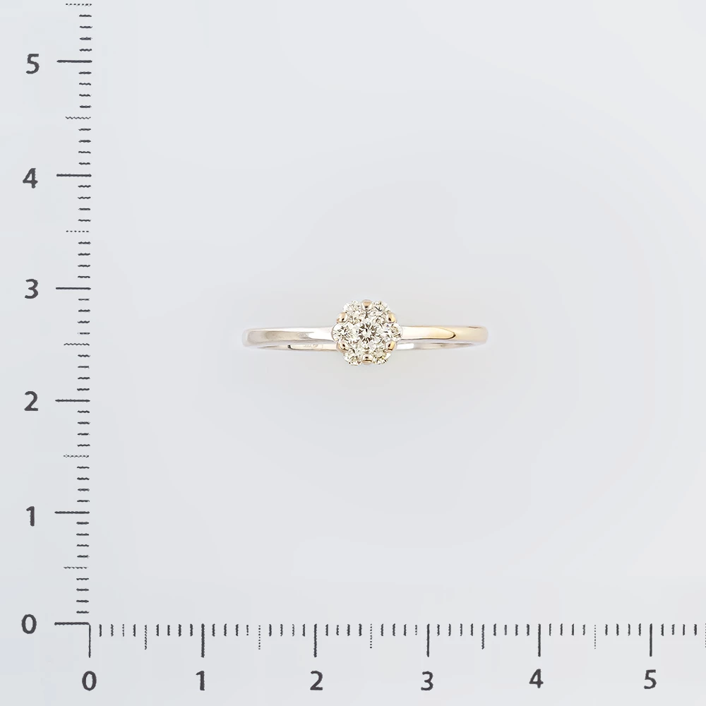 Кольцо с бриллиантом из белого золота 585 пробы