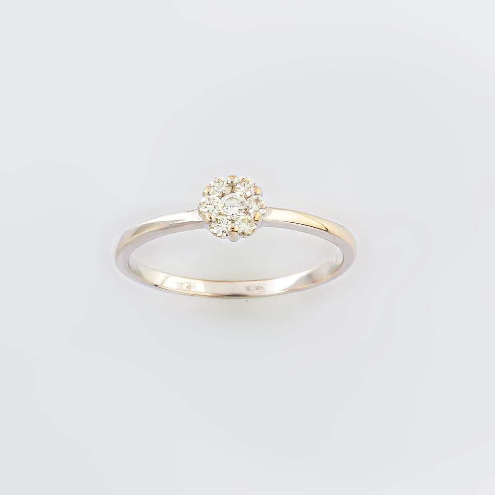 Кольцо с бриллиантом из белого золота 585 пробы