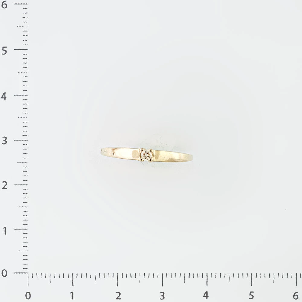 Кольцо с бриллиантом из красного золота 585 пробы