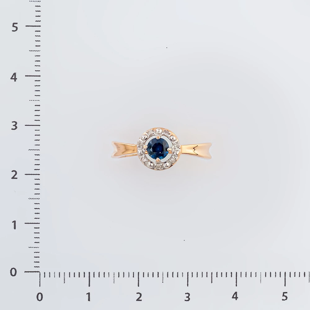 Кольцо с сапфиром из красного золота 585 пробы Кольцо с сапфиром из красного золота 585 пробы